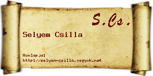 Selyem Csilla névjegykártya