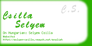 csilla selyem business card